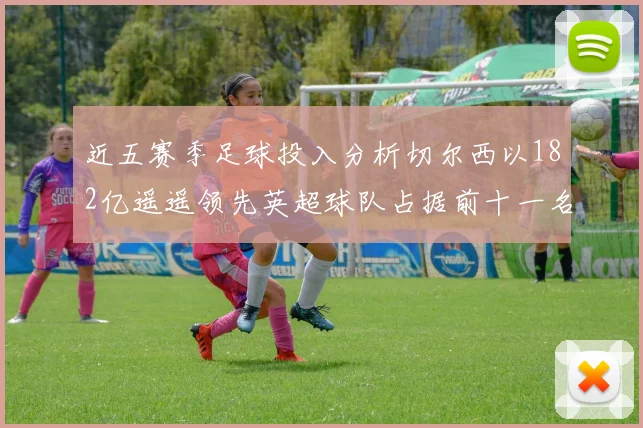 近五赛季足球投入分析切尔西以182亿遥遥领先英超球队占据前十一名